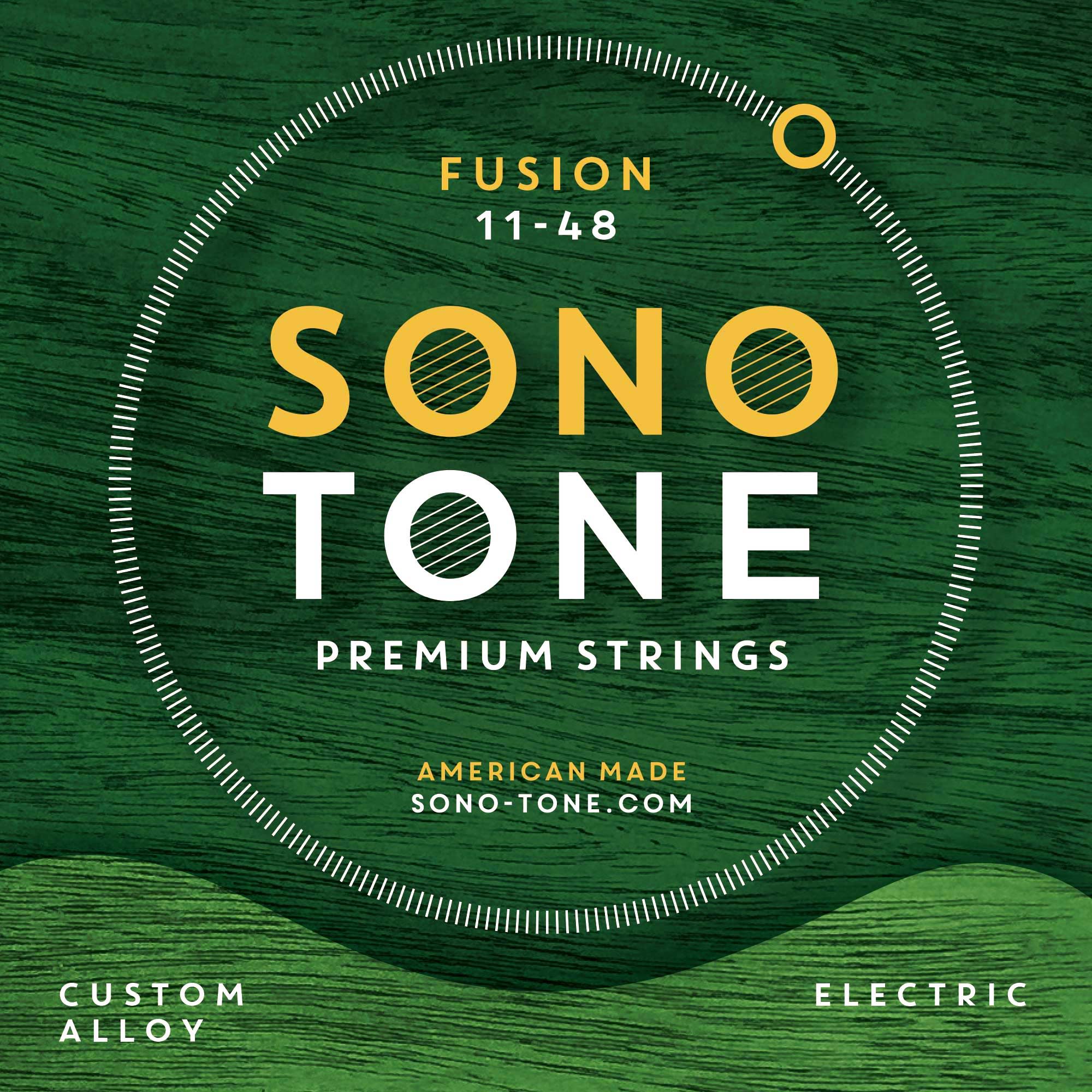 SonoTone Fusion series electric guitar strings are manufactured in the U.S. with high-quality, domestically sourced materials, to enhance tonal clarity, attack and sustain