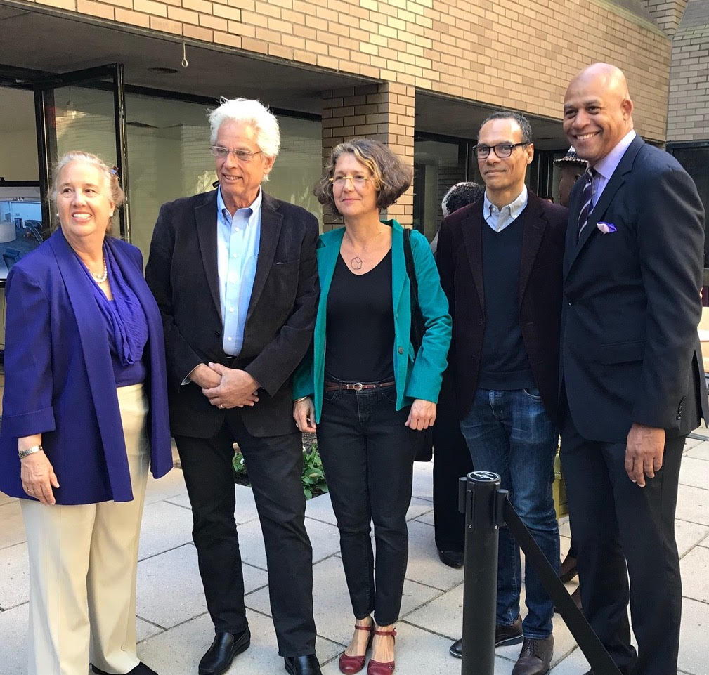 (L-R) Manhattan Borough President, Gale Brewer, WSDG Founding Partner/Director of Design, John Storyk, Celia Imrey principal designer/director Imrey Studio LLC, Eric K. Daniels, principal, Daniels Architect P.C and Eric Pryor, President HSA at the recent groundbreaking ceremony. (L-R) Manhattan Borough President, Gale Brewer, WSDG Founding Partner/Director of Design, John Storyk, Celia Imrey principal designer/director Imrey Studio LLC, Eric K. Daniels, principal, Daniels Architect P.C and Eric Pryor, President HSA at the recent groundbreaking ceremony.
