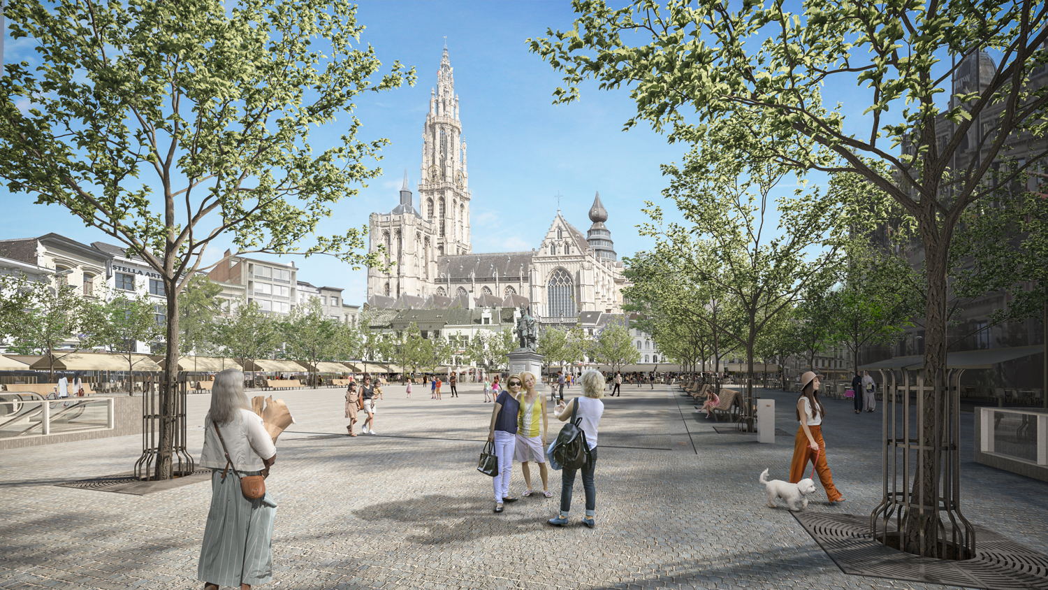 Groenplaats beeld binnenplein ©Witteveen+Bos i.s.m. Polygon