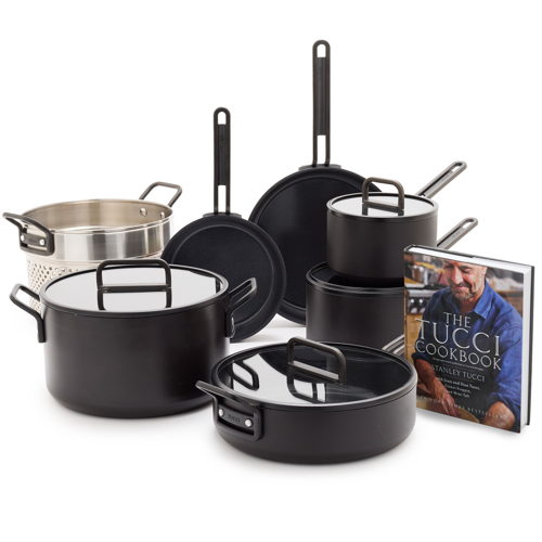 GreenPan™ Stanley Tucci™ Ceramic Nonstick 11-Piece Cookware Set, Milano Black GreenPan™ Stanley Tucci™ Ceramic Nonstick 11-Piece Cookware Set, Milano Black