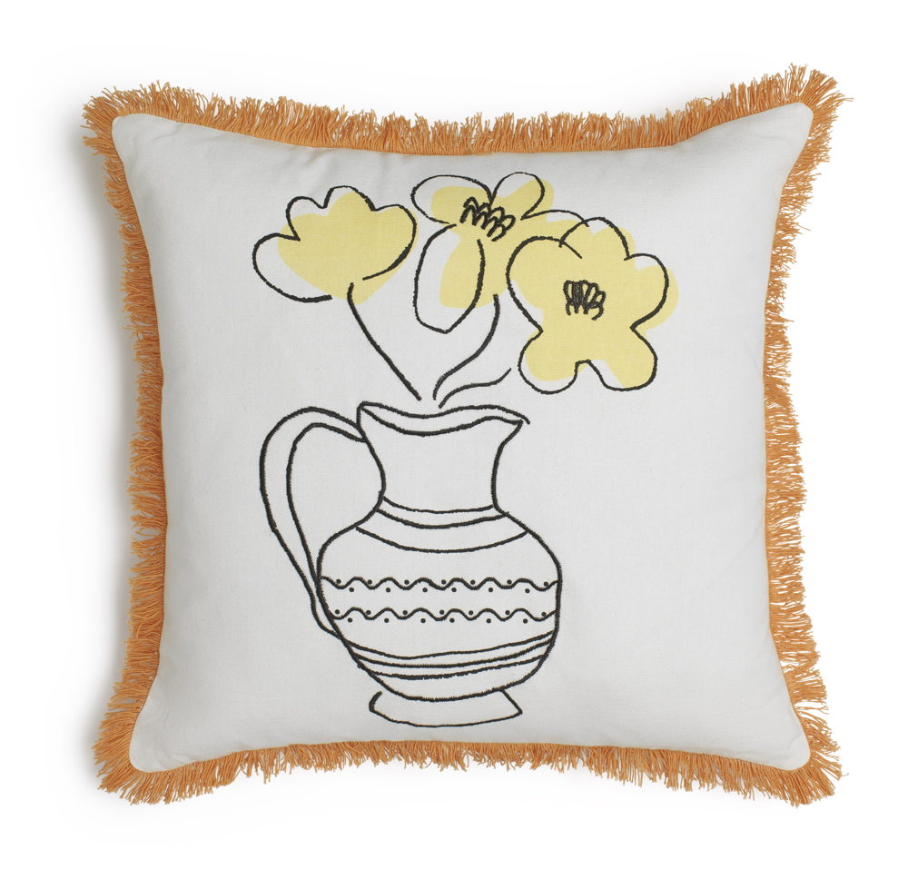 Habitat Fresh Vintage Sunflower Cushion 43x43, £16