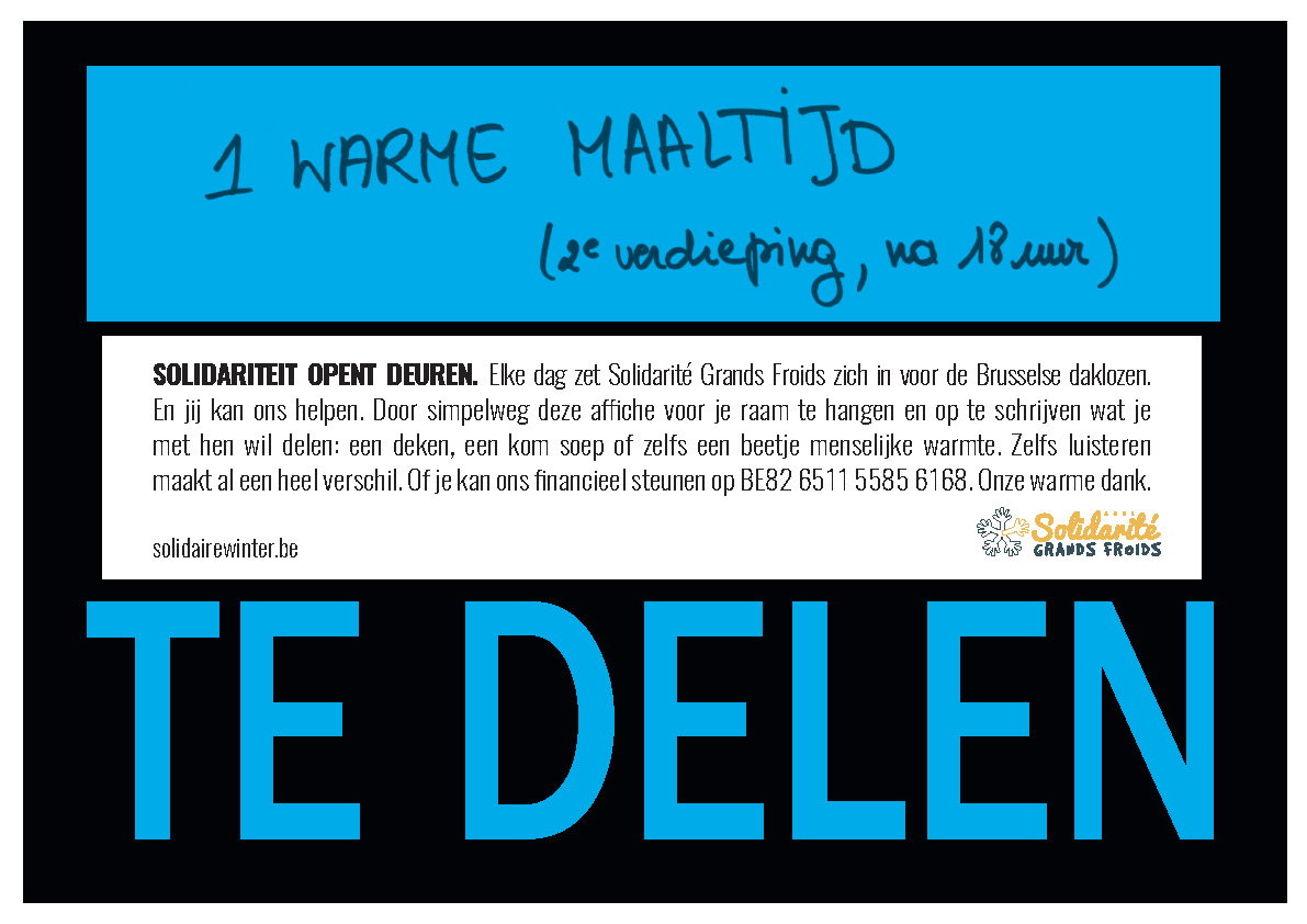 Affiche 'Te delen'