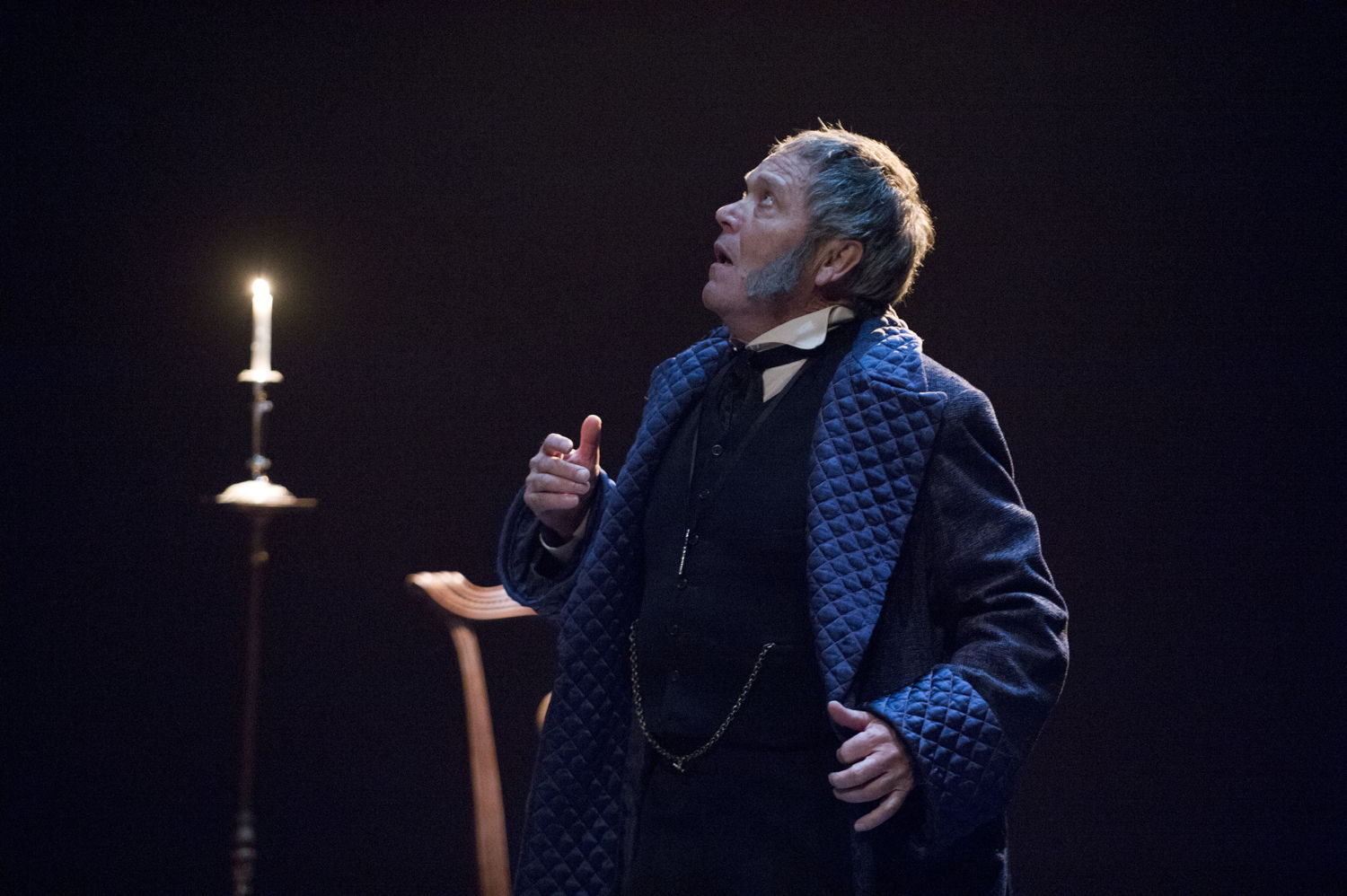 Featuring (L to R): Tom McBeath (Ebenezer Scrooge) in A Christmas Carol / Photos by David Cooper