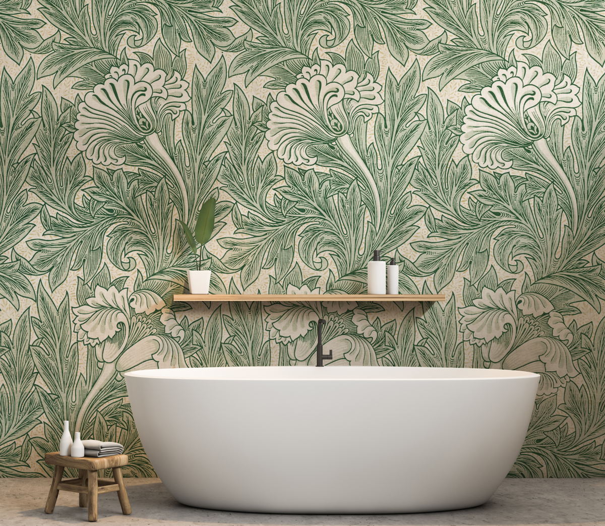 5 Bathroom Wallpapers for that Spa-Like Feel