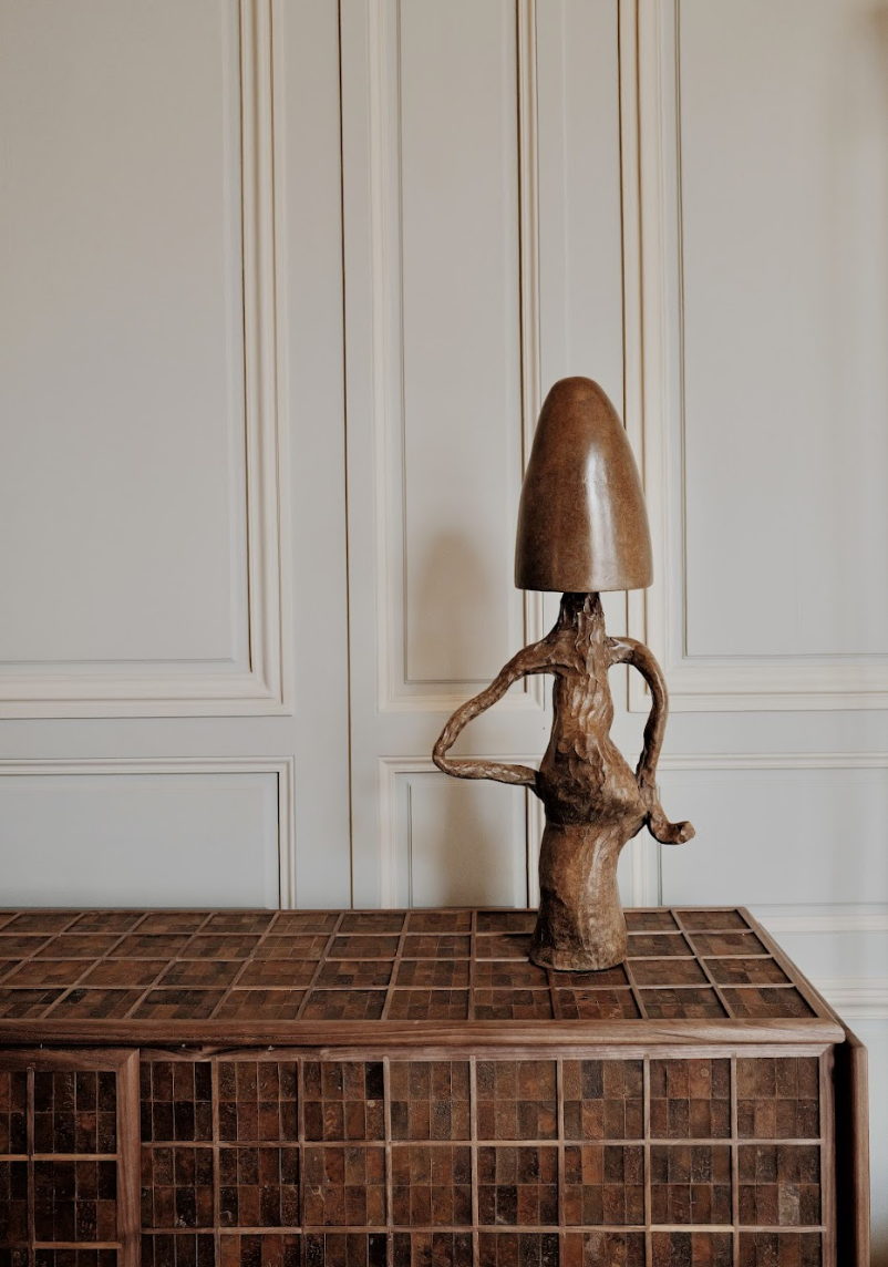 Avocado Skin Cabinet by Fernando Laposse presented by Friedman Benda at Design Miami.Paris 2024. Image courtesy of Design Miami.