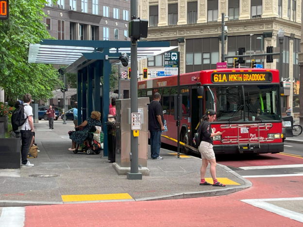 Wood Street PRTX station at Sixth and Liberty Avenues