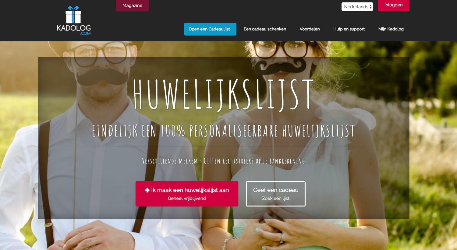 100% personaliseerbare huwelijkslijst
