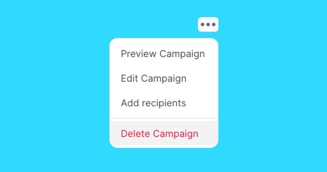 Help: Can I delete an email Campaign from my dashboard?