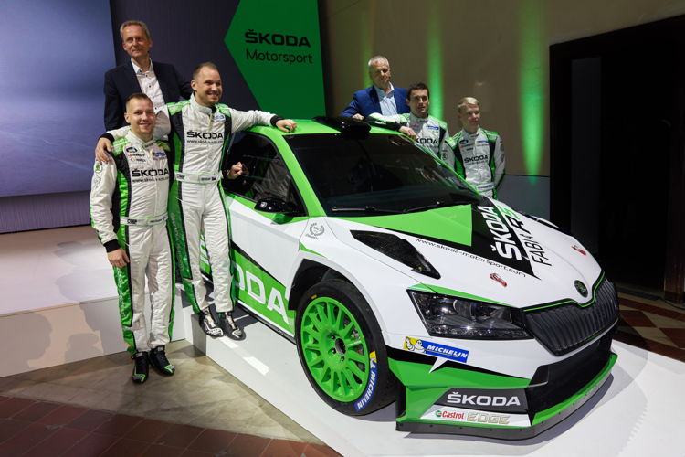 ŠKODA Motorsport has today in Prague unveiled the new FABIA R5 and the crews for 2019.