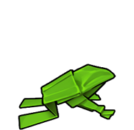 Origami frog