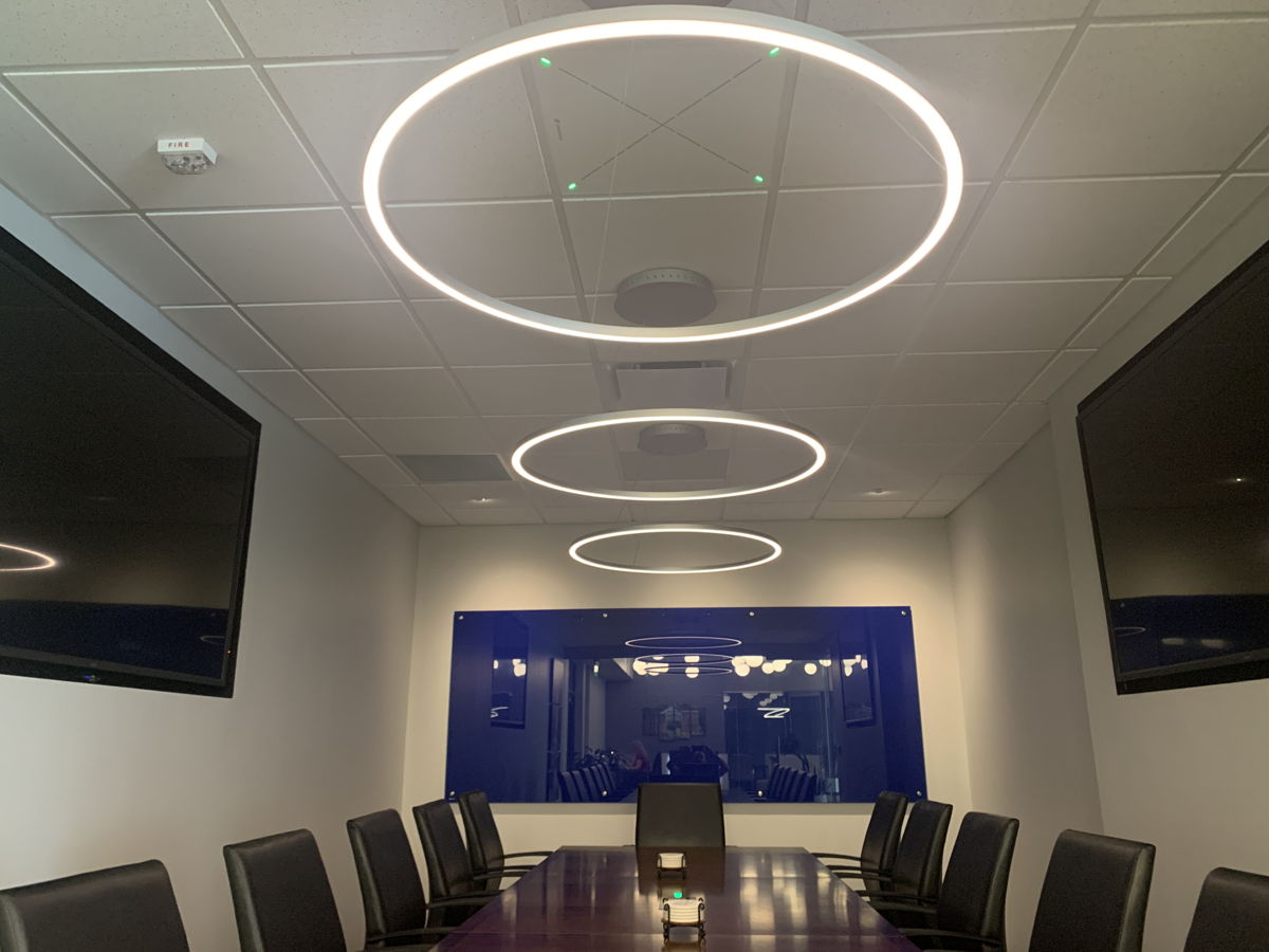 The TeamConnect Ceiling 2 blends seamlessly in the conference rooms on campus.