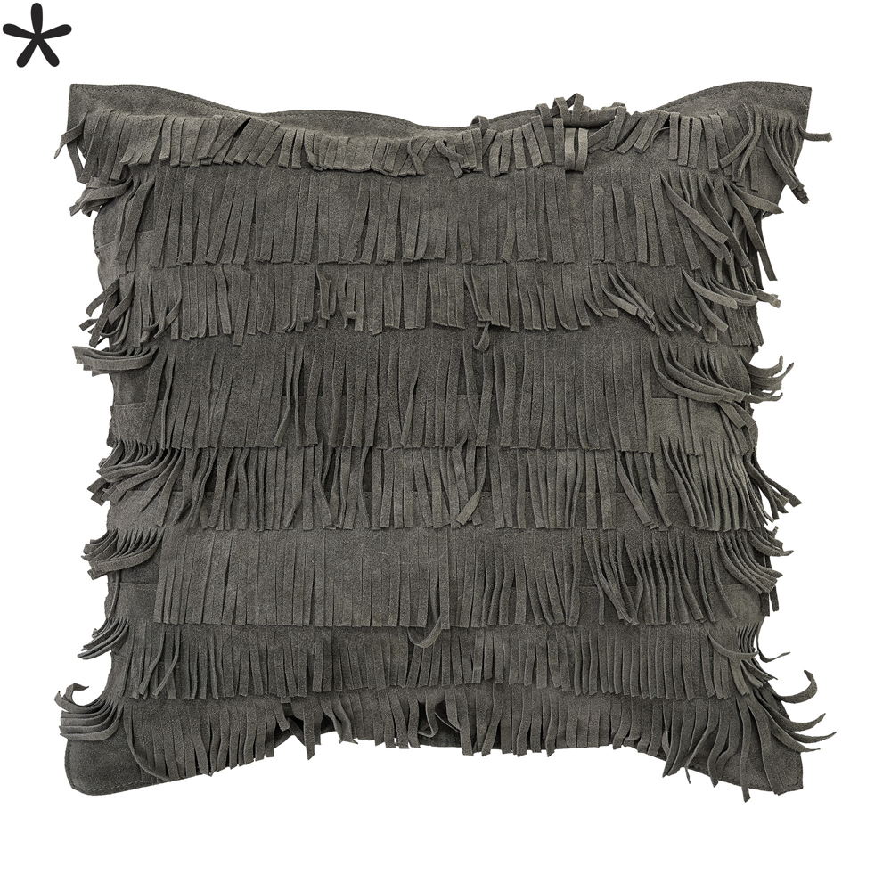 Bloomingville Suede Kussen donker grijs 99€