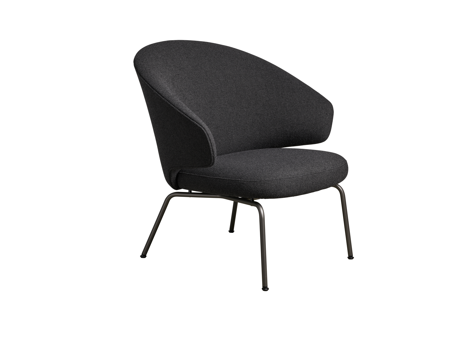 Fritz Hansen_Let Lounge Chair_Packshot_Powder coated steel_Warm Graphite  €1.380