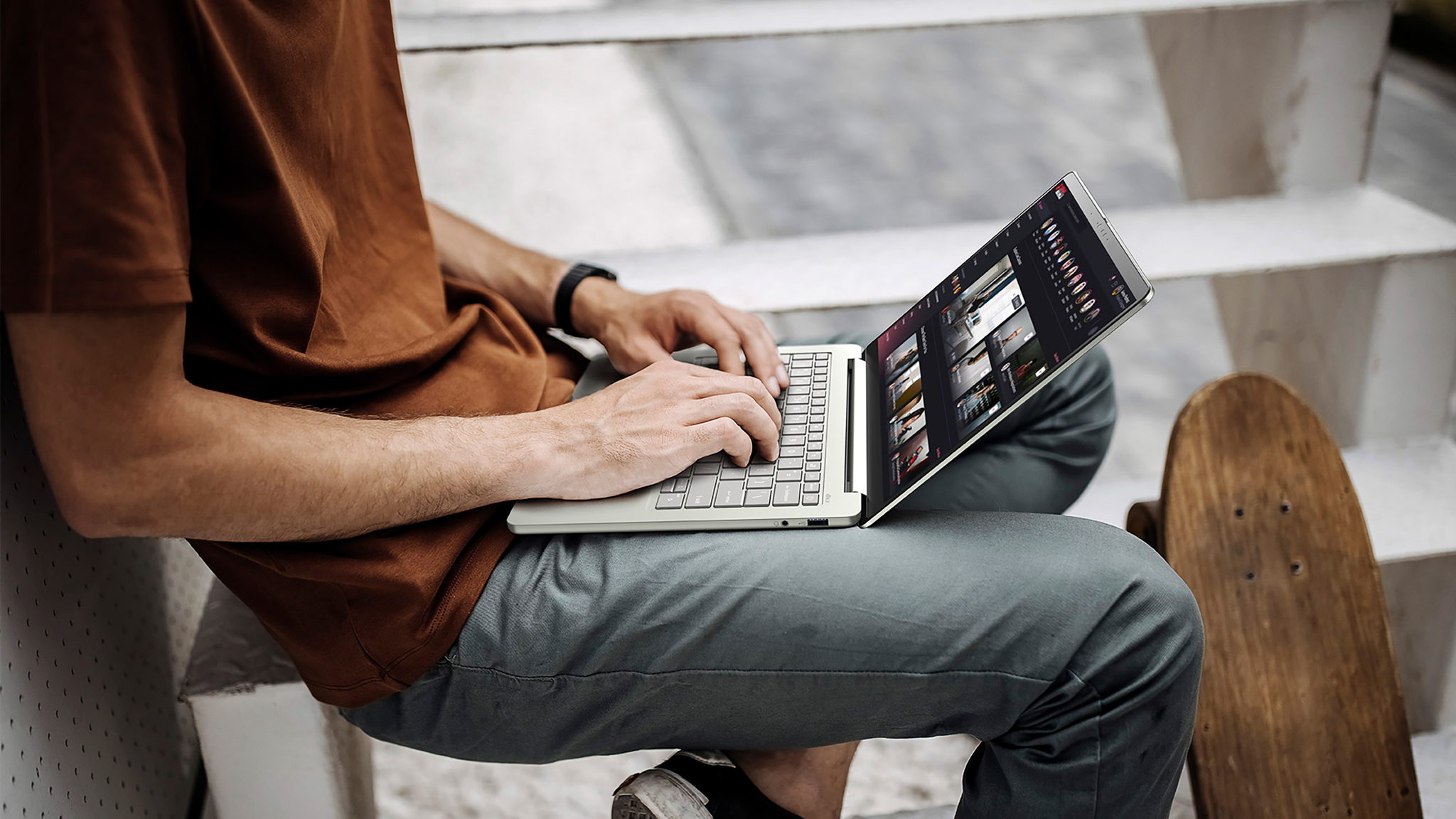 Acer Swift Air 14 laptop open on a desk
