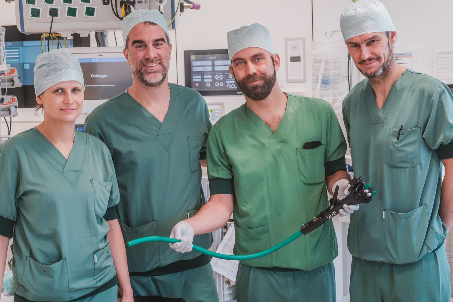 V.l.n.r. dr. Magali Blockhuys, dr. Roman Turro, dr. Stijn Heyman en dr. Bart Gypen. (Foto: ZAS)