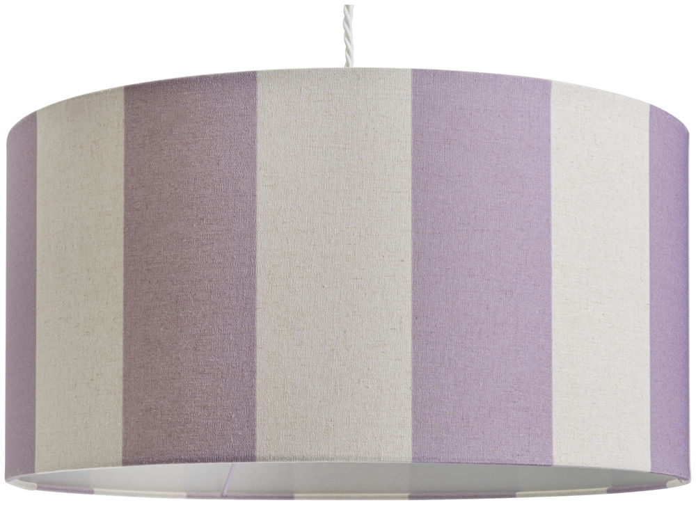 Habitat 25x49cm Stripe Drum Shade - Lilac, £32