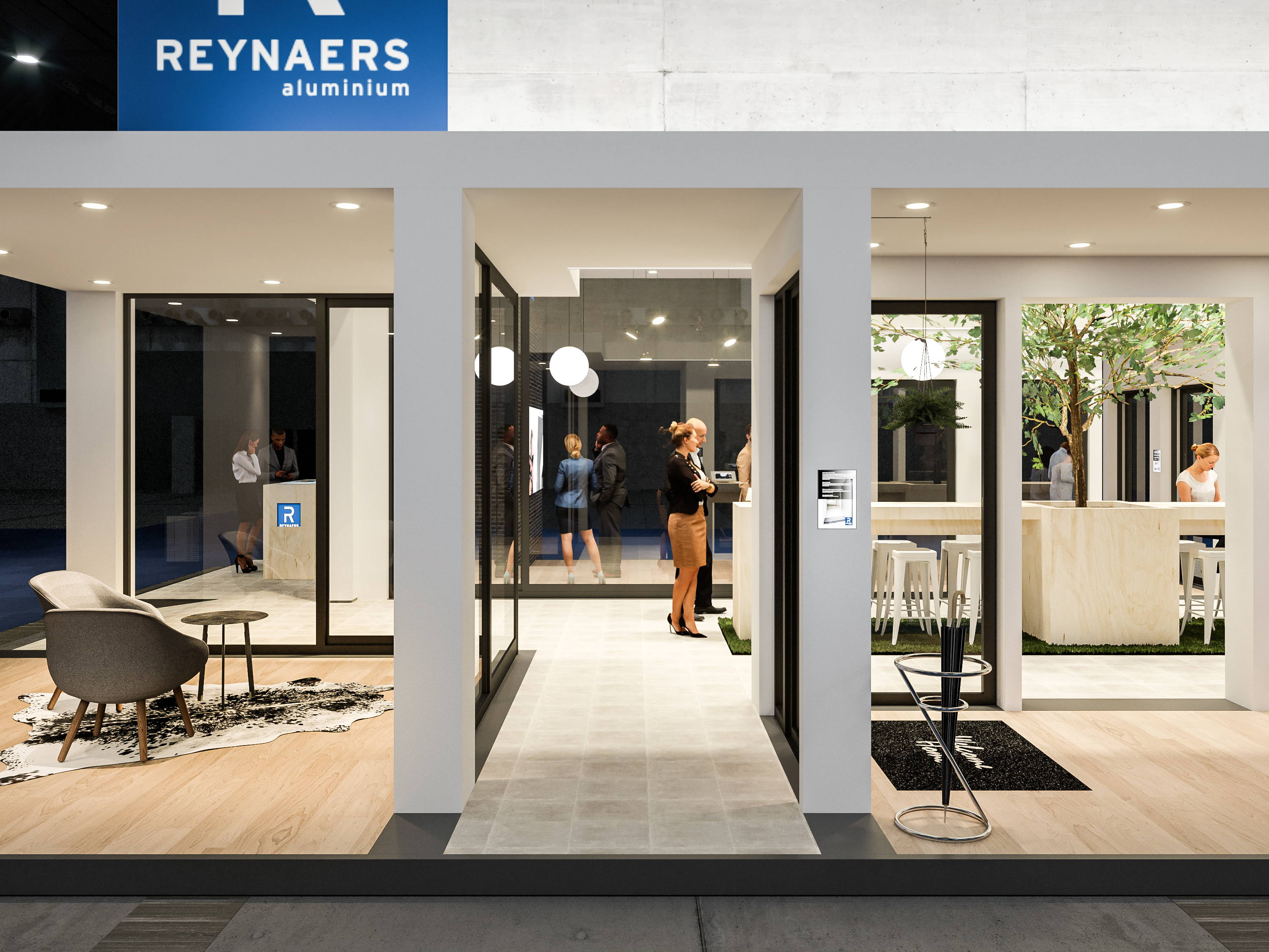 Reynaers Aluminium présente un nouveau stand à Batibouw 2020