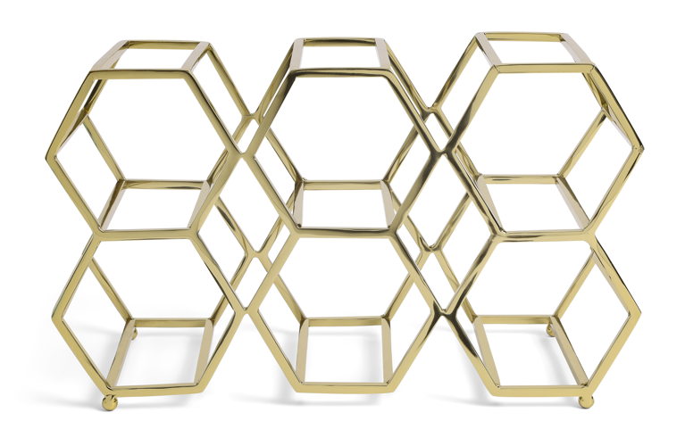 Habitat Gold Hexagon Wine Rack, £25