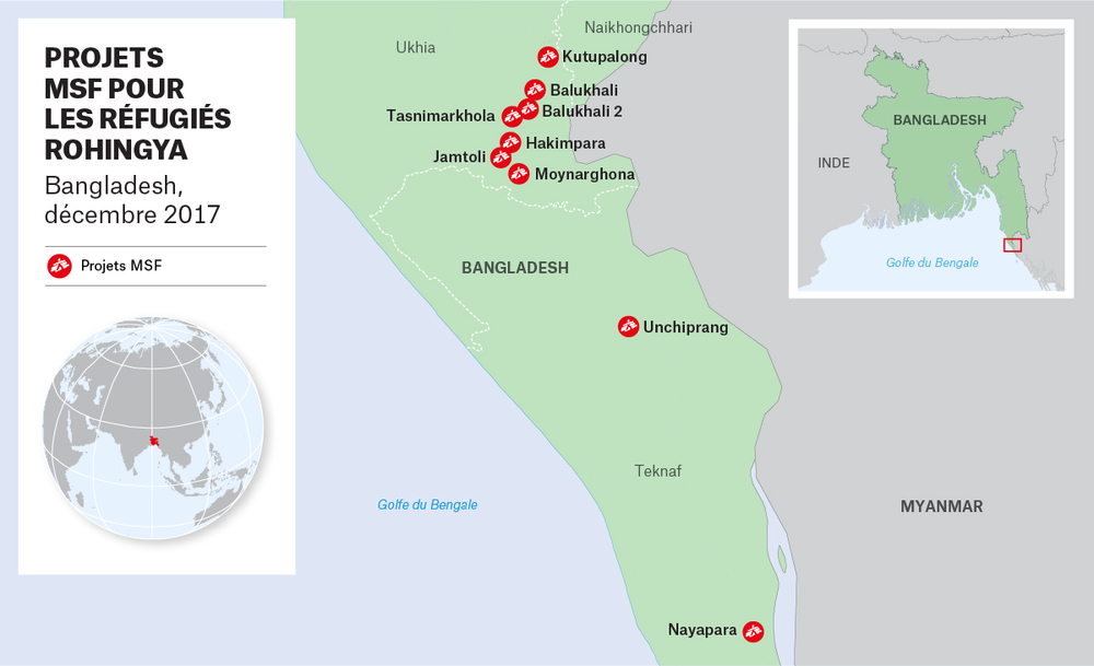 Carte des projets MSF.