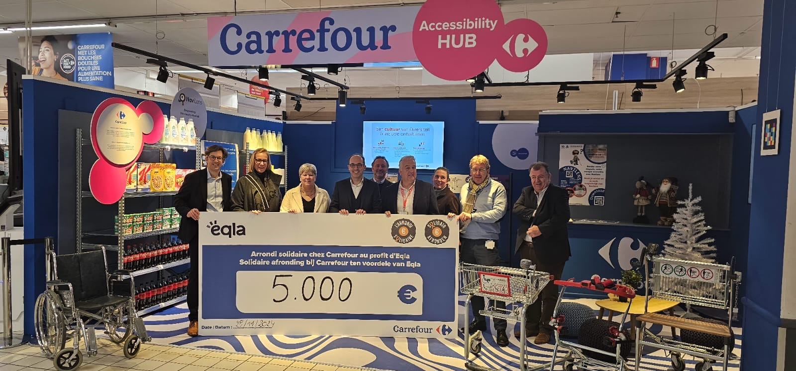 Carrefour tekent voor eerste toegankelijke winkel met uitbreiding innovatief project en financiële steun aan Eqla