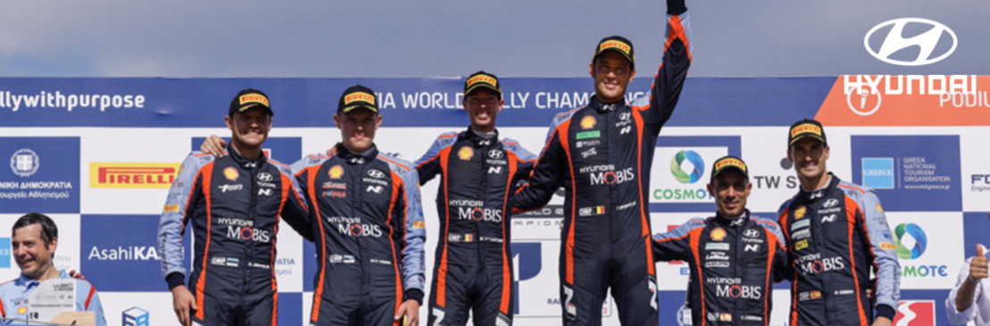Hyundai Motorsports logra un resultado histórico en el Rally de Acrópolis con un triple podio