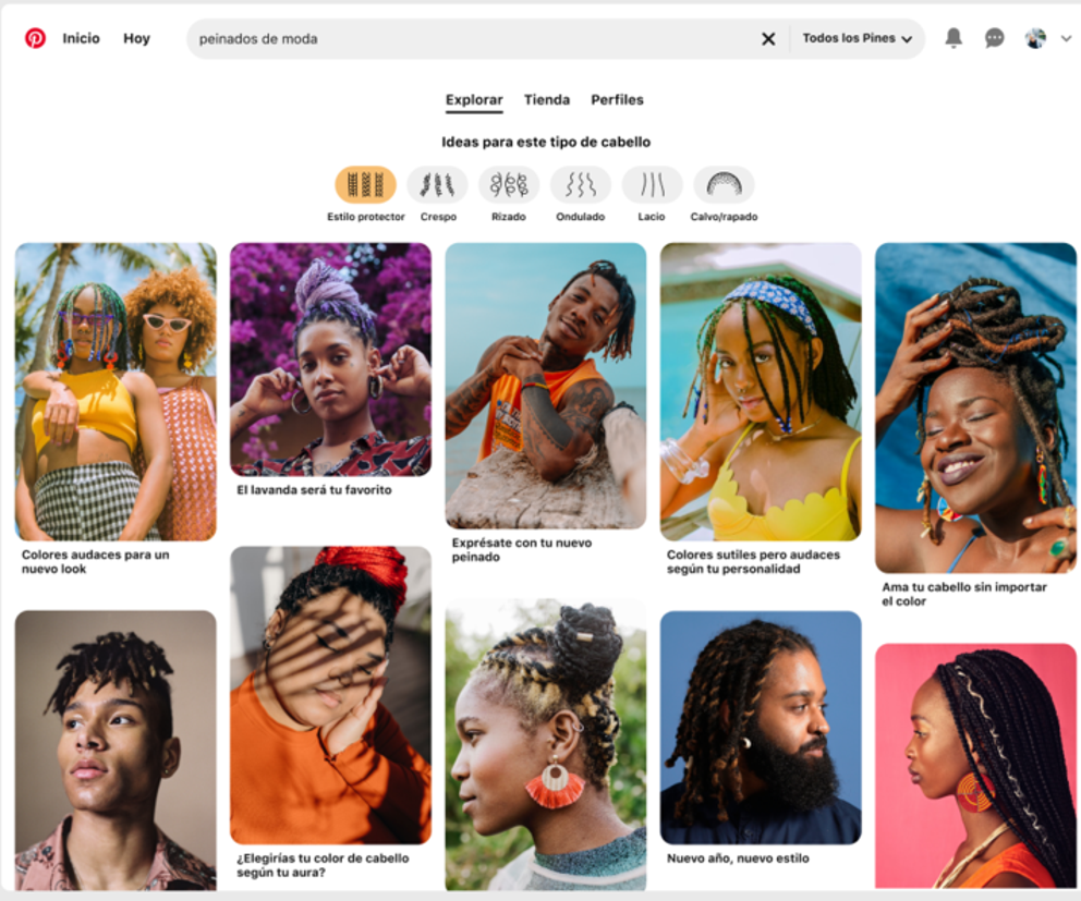 Pinterest expande a más países la búsqueda por tipo de cabello para ofrecer resultados de belleza inclusivos
