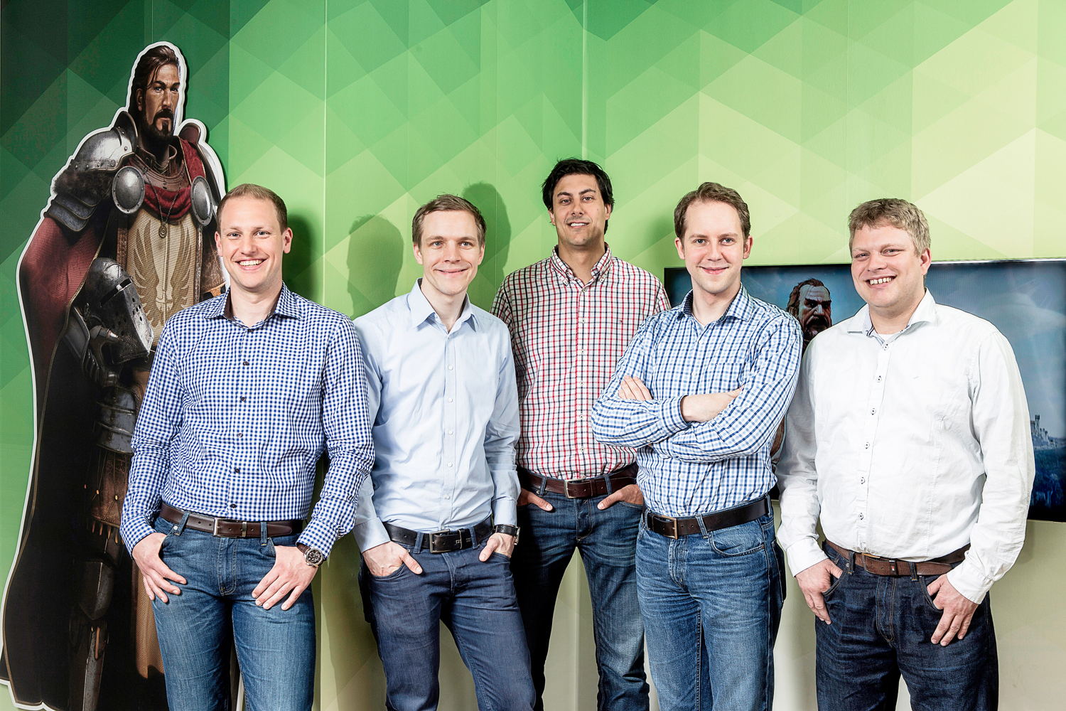 InnoGames Management (vlnr.): Christian Pern, Eike Klindworth, Armin Busen, Hendrik Klindworth, Michael Zillmer