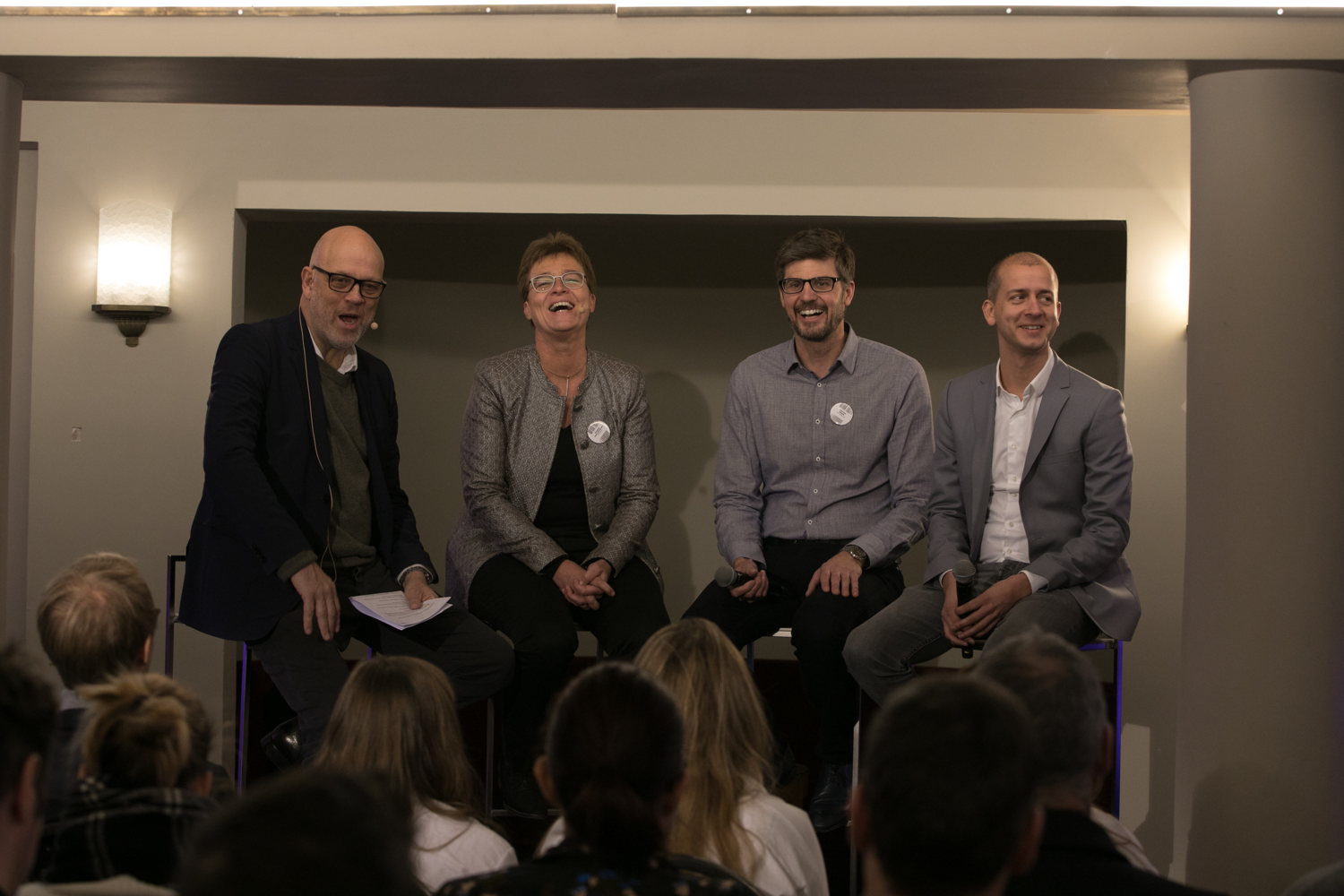 Media Fast Forward: Henrik Keith Hansen, Saskia Van Uffelen, Dieter Boen, Jeroen Lemaire - (c) VRT Geert Van Hoeymissen