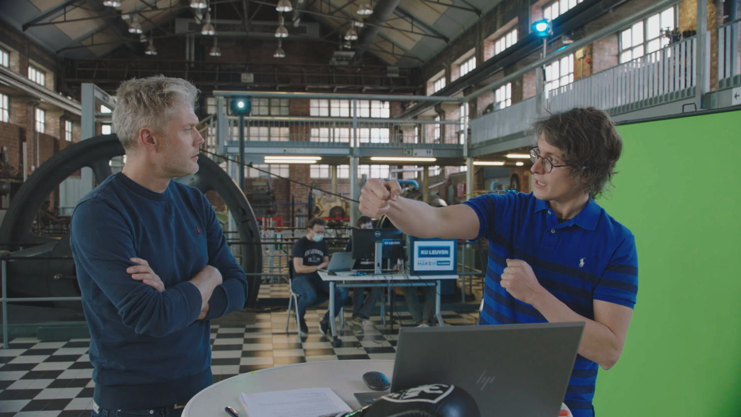 Maarten met professor Bert Vercnocke