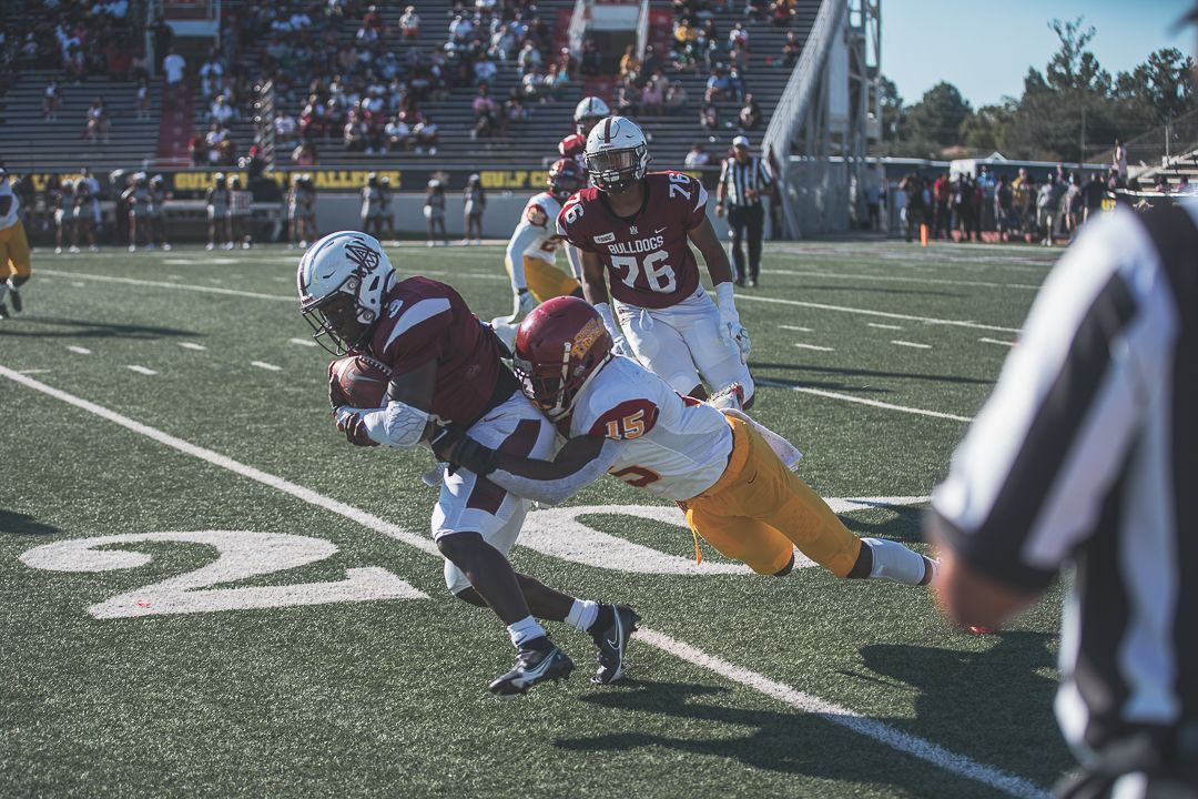 Woodly in action with the Tuskegee Golden Tigers | Photo Courtesy: Tuskegee Athletics