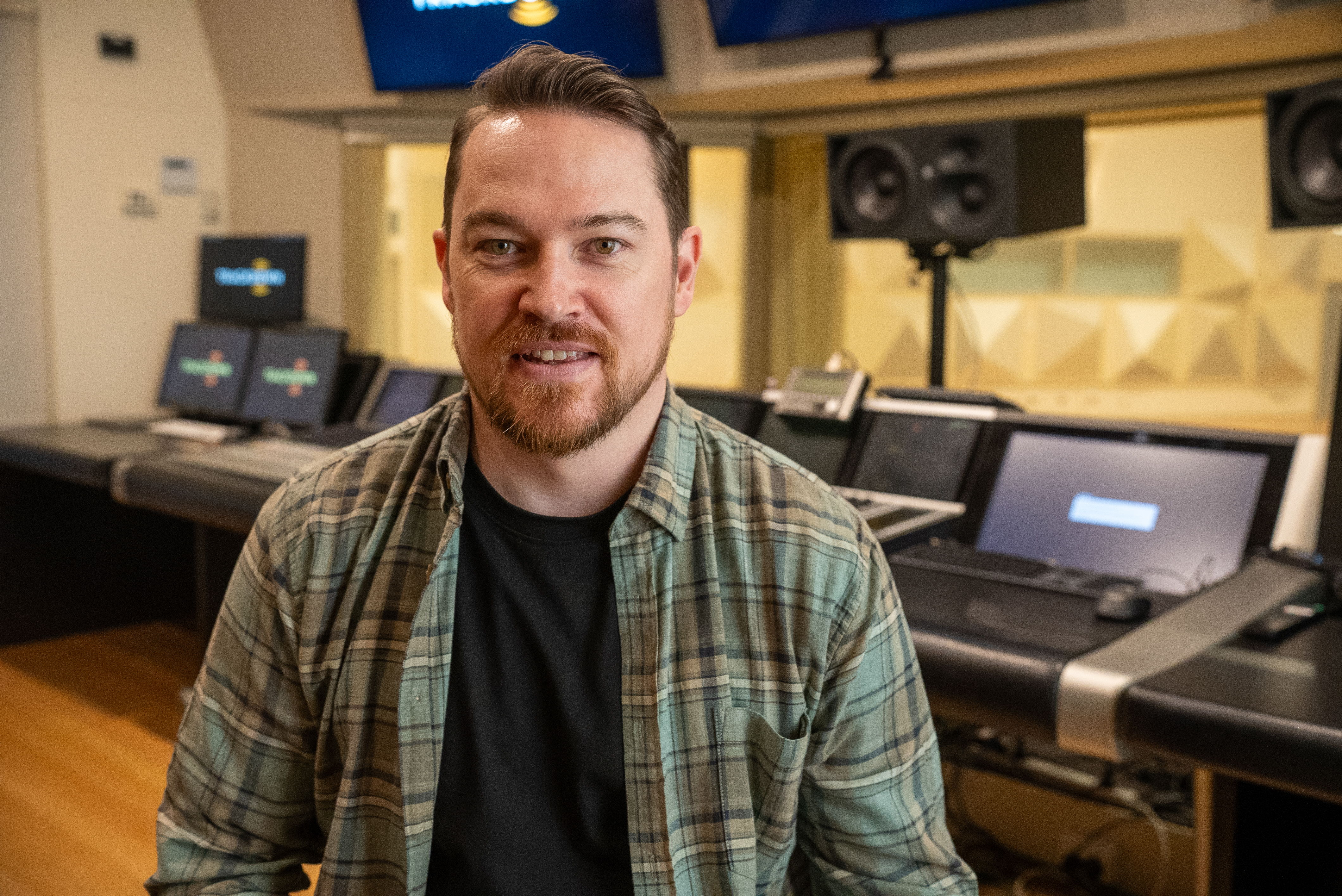 Craig Beckett in the Control Room at Trackdown Studios