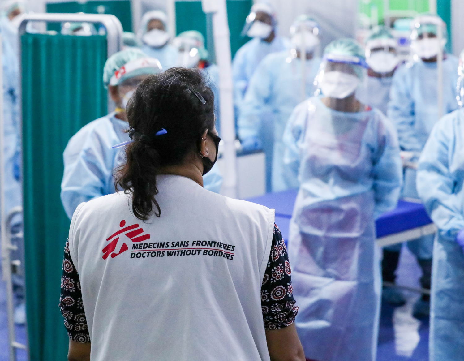 One of the main priorities for MSF is the safety of health workers, and that is why all the staff must follow strict protocols in terms of safety and security. Photographer: Garvit Nangia/MSF