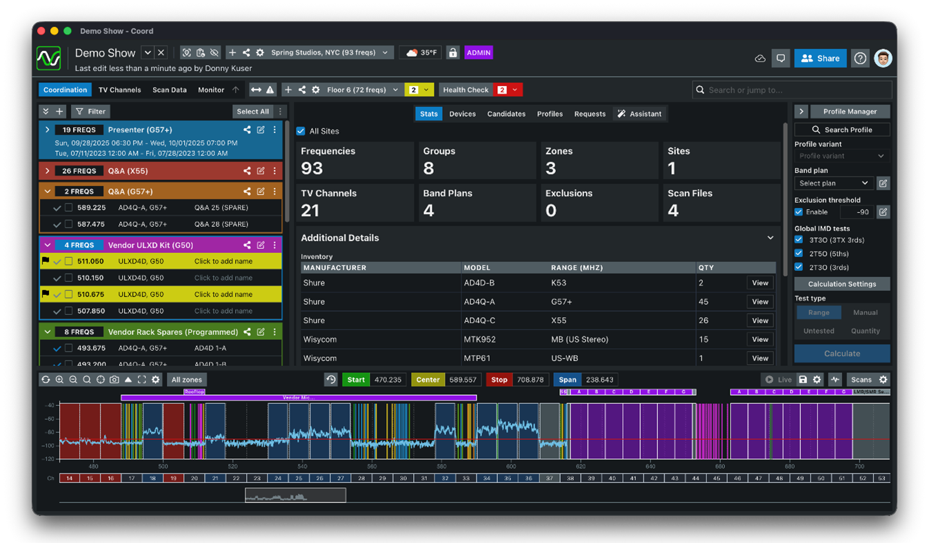 SoundBaseは、あらゆる主要メーカーのワイヤレスシステムと連携し、
効率的なワークフローを提供することで、お客様の時間を節約します