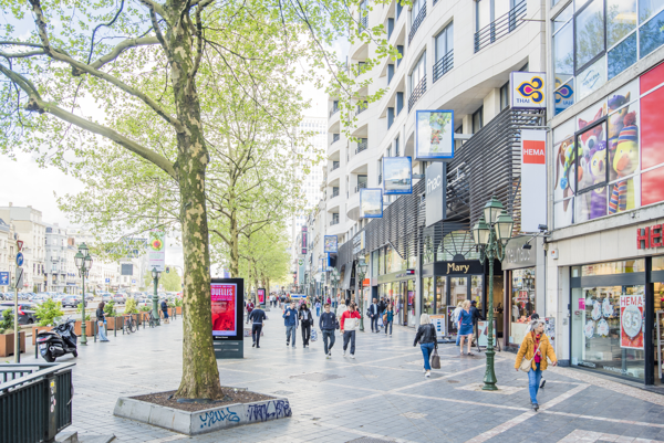 Balans van het aantal bezoekers aan de Brusselse winkelstraten in 2023