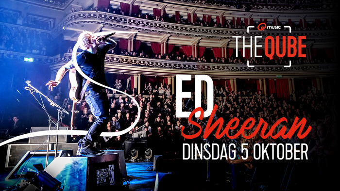 Qmusic strikt internationale ster Ed Sheeran voor een intiem optreden in The Qube op dinsdag 5 oktober