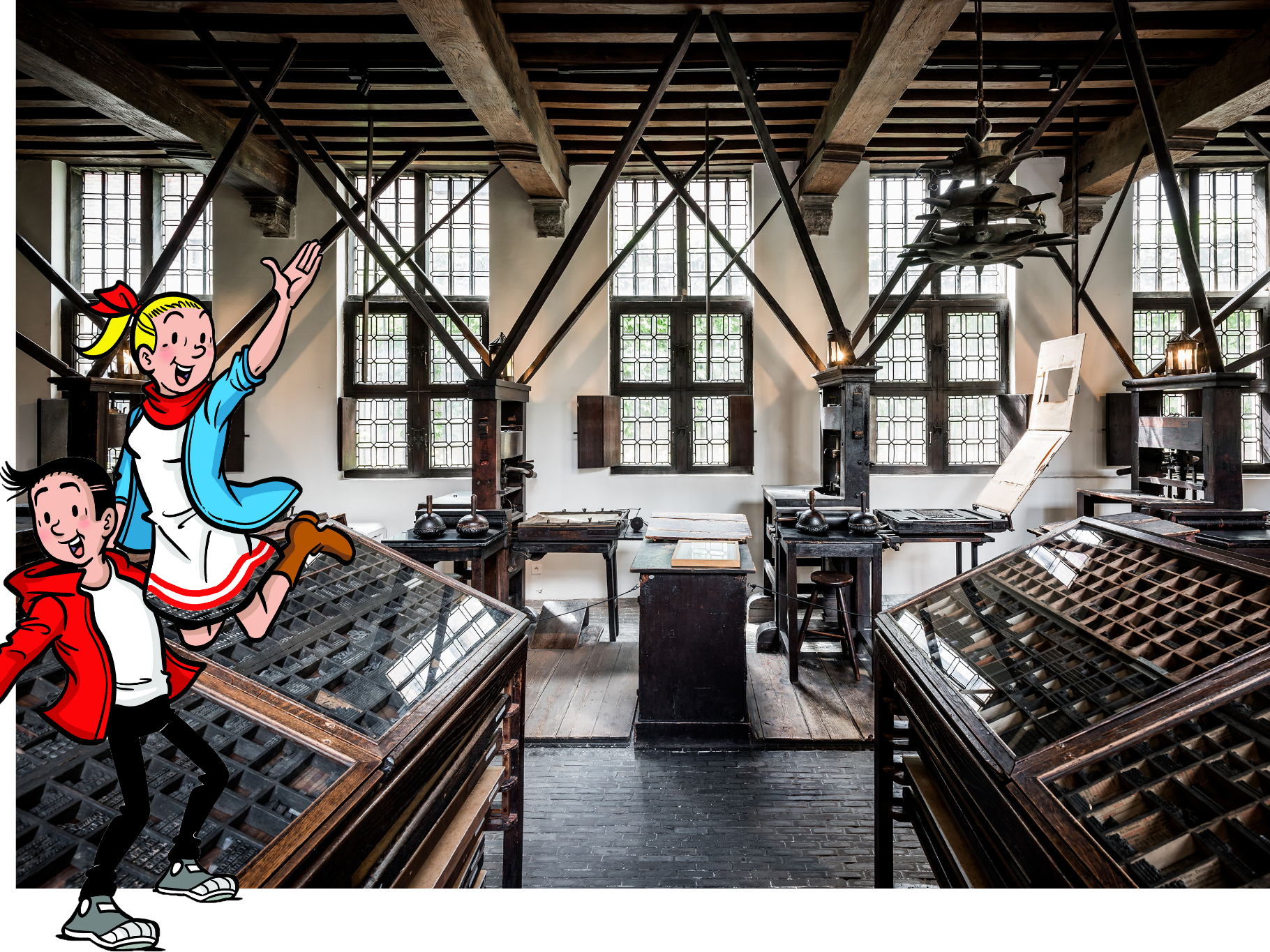 Suske en Wiske ontmoeten Christoffel Plantijn