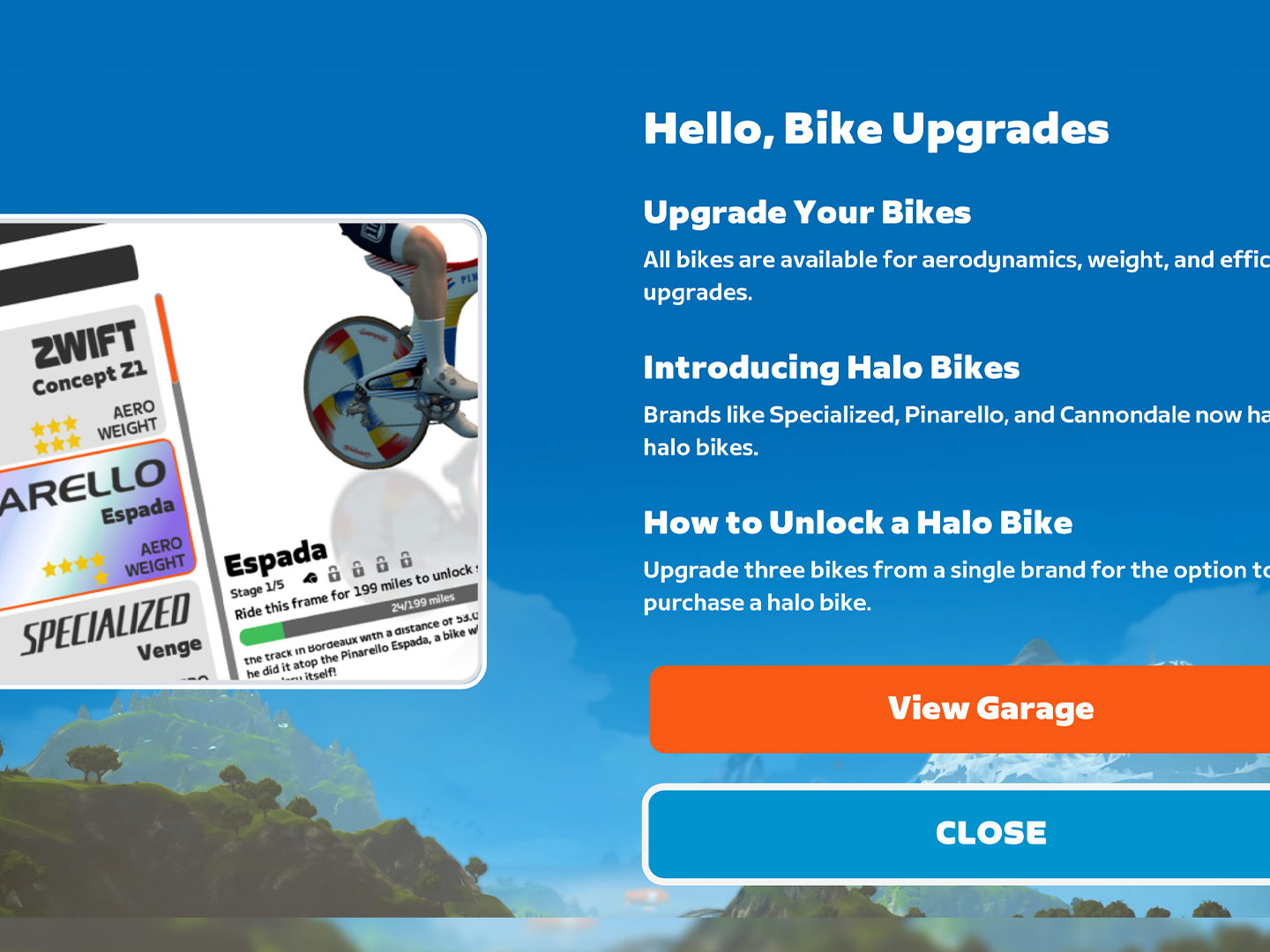 Schrauber freuen sich: Bike Upgrades auf Zwift 