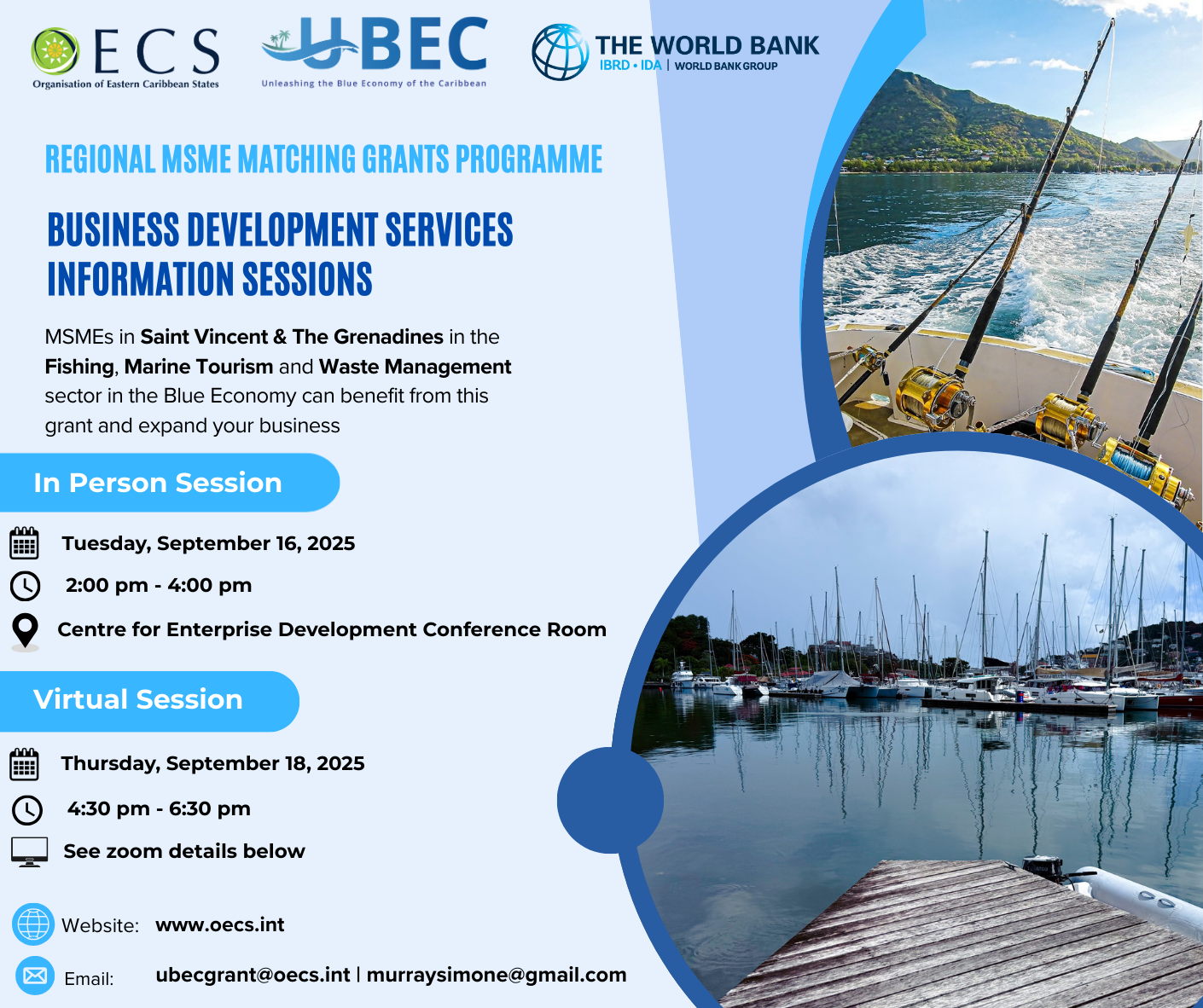 UBEC Hosts Business Development Services Information Sessions in Saint Vincent and the Grenadines to Support Blue Economy MSMEs