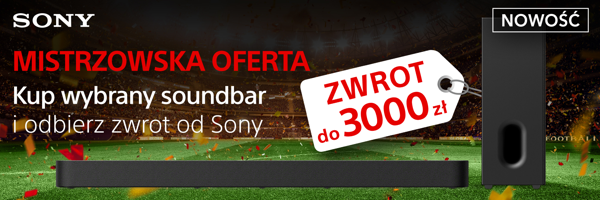 Sony uruchamia promocję cashback na wybrane soundbary
