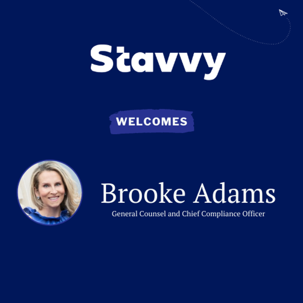 Stavvy Appoints Former Associate General Counsel of Fannie Mae, Brooke Adams, as General Counsel