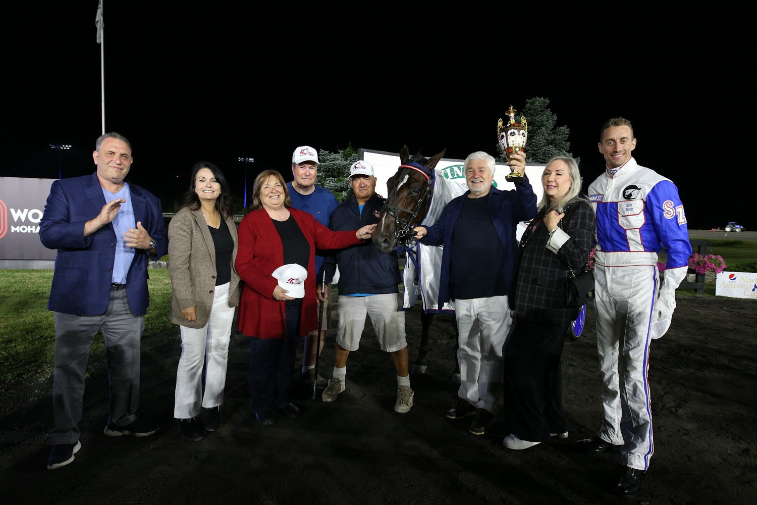 Its My Show and connections gather in the Winner's Circle for the 40th Pepsi North America Cup (New Image Media) 