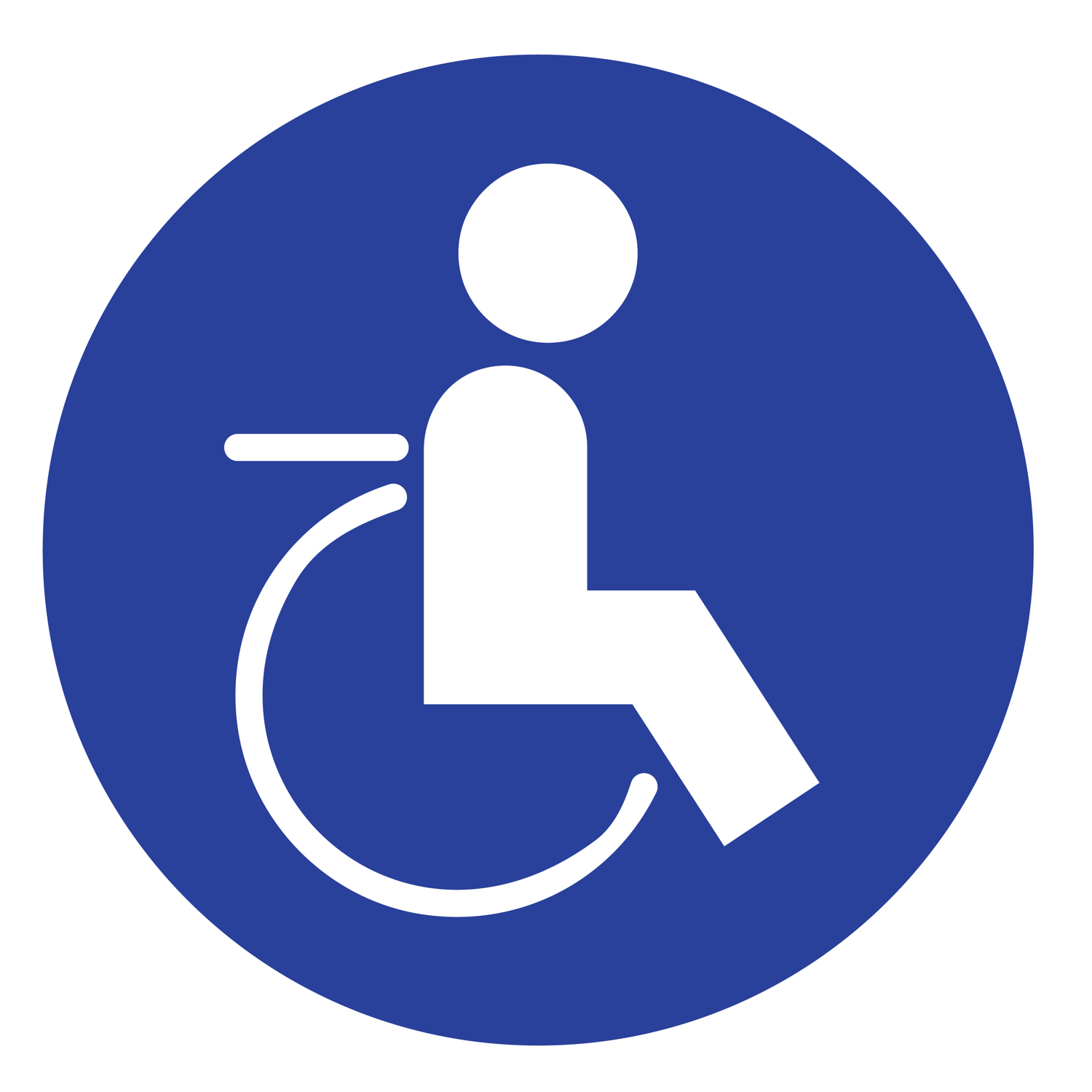Pictogram: deze halte is toegankelijk voor een rolstoelgebruiker zonder assistentie.