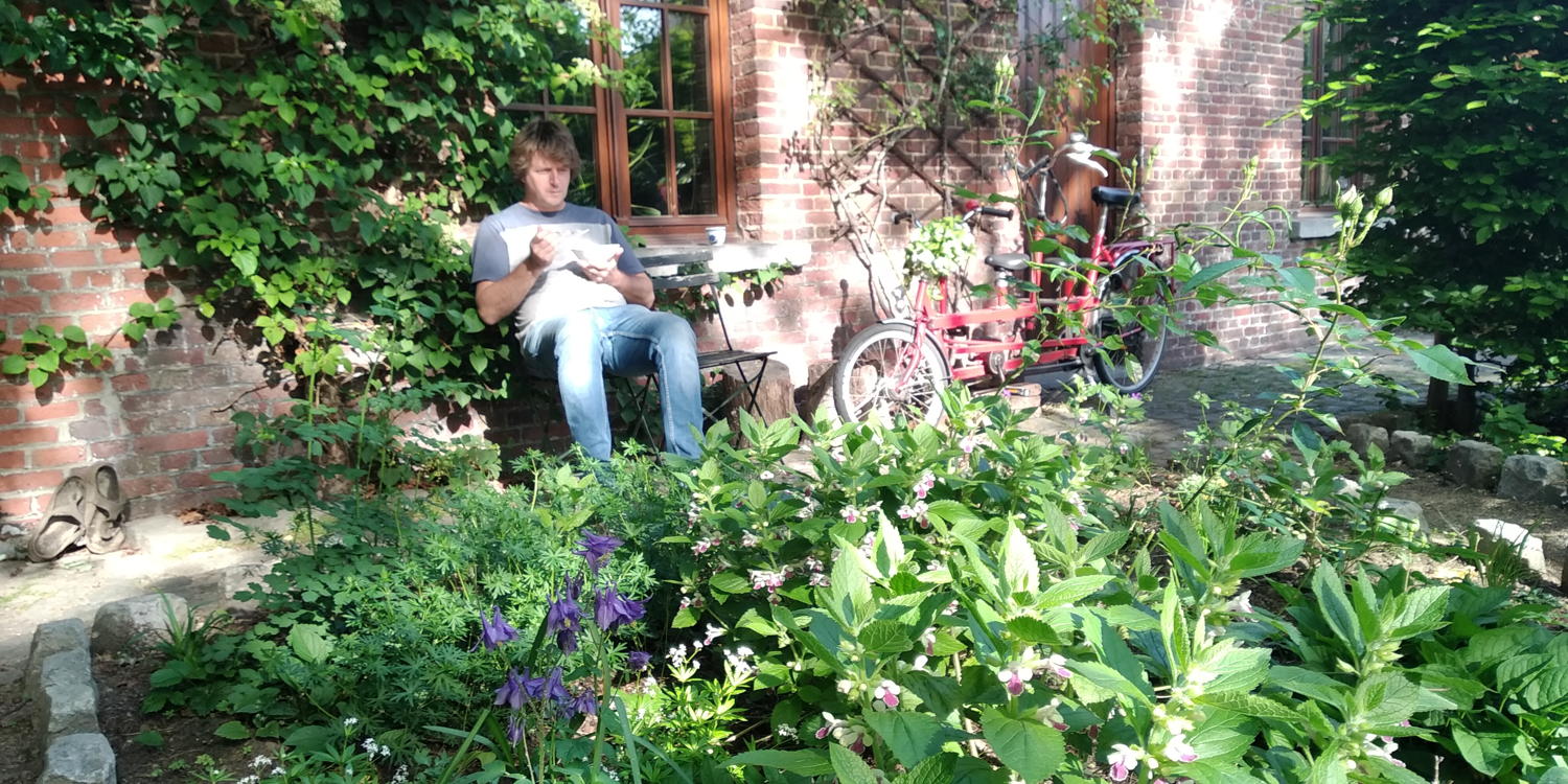 zalig groene voortuin in Gent