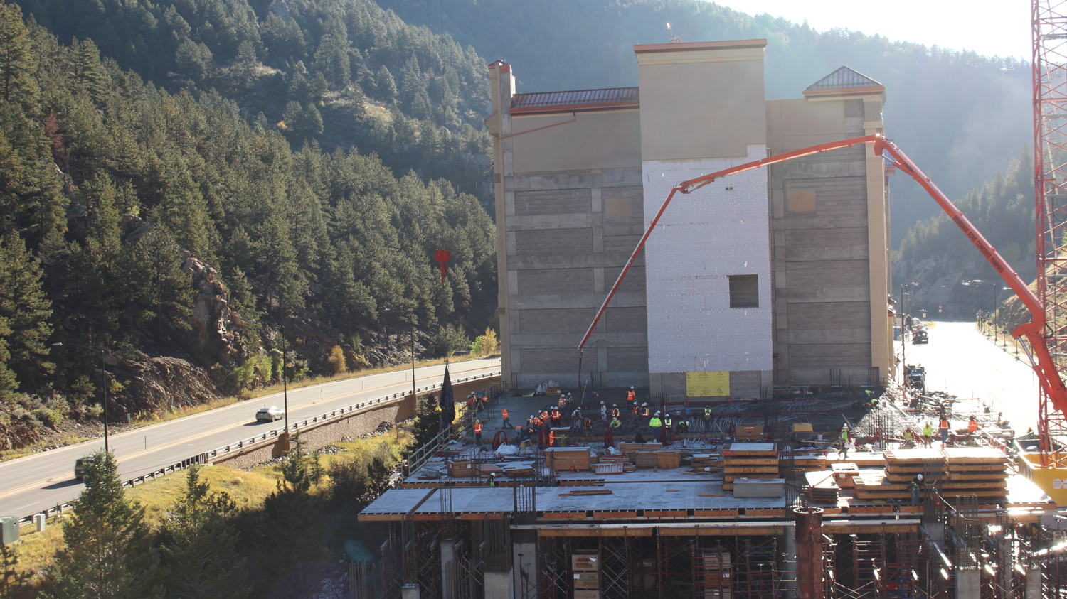 Workers poured 370 Cubic yards of concrete 