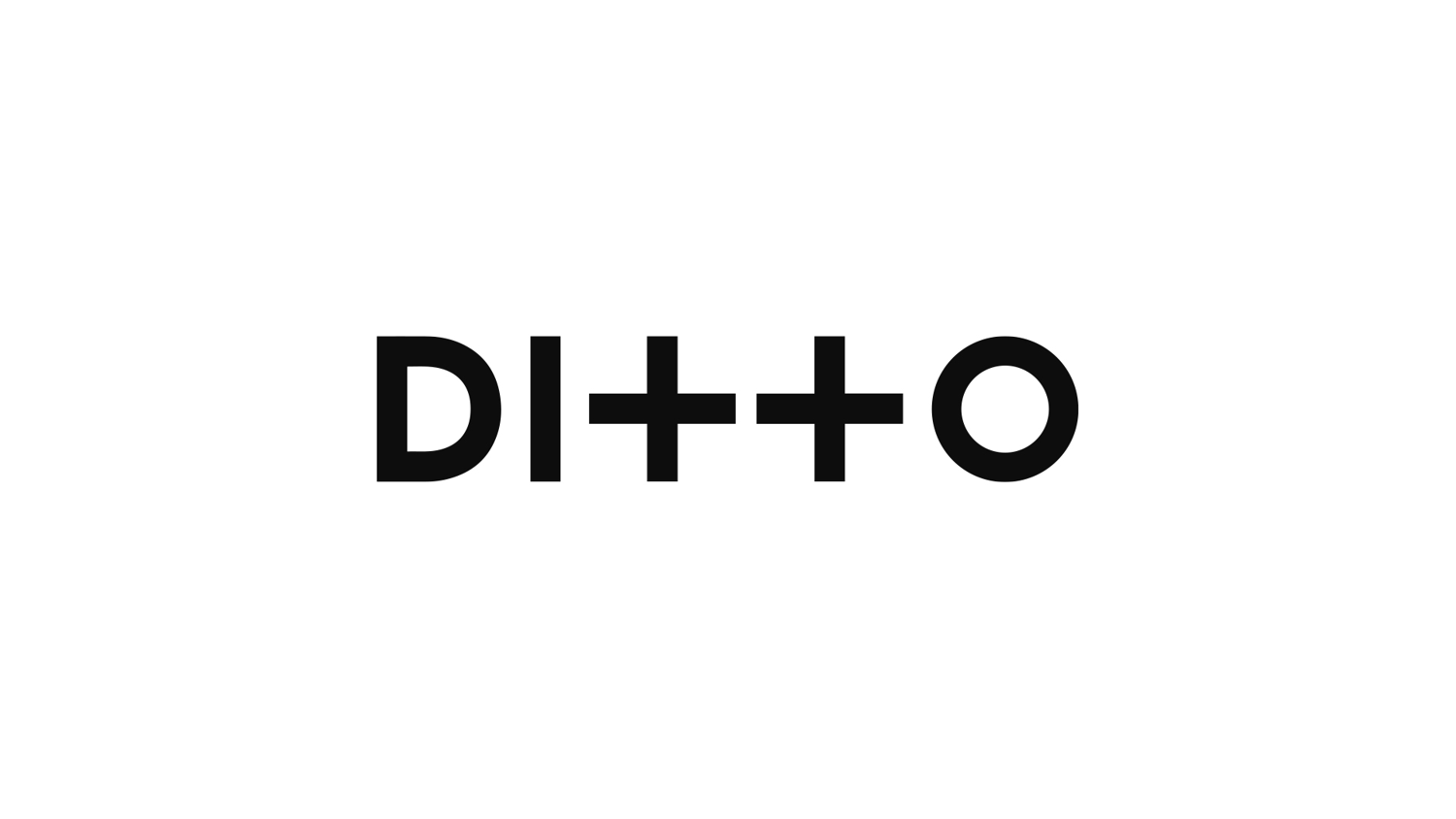 Ditto Logo Black, light. 16:9