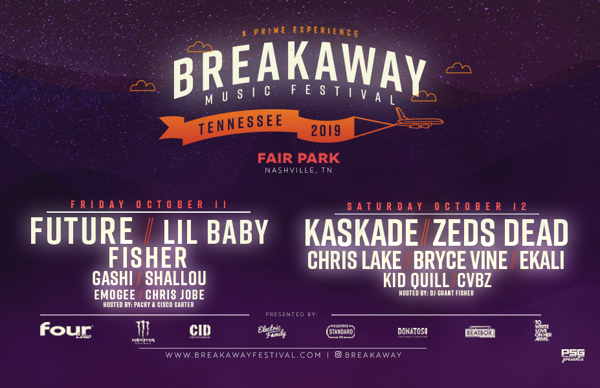 Prime Social Group Announce Their Lineup for 2019 Breakaway Festival in Nashville, Tennessee October 11th & 12th