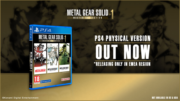 METAL GEAR SOLID: MASTER COLLECTION Vol.1 est désormais disponible en édition physique pour PlayStation®4 !