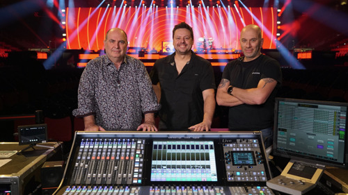 Three for the Road: Céline Dion’s Courage World Tour features three Solid State Logic Live L550 Digital Mixing Consoles