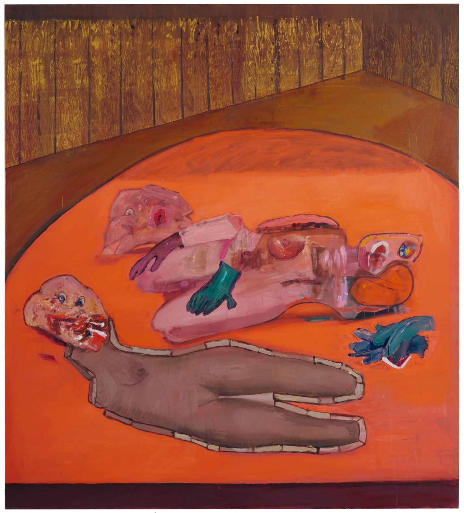 Tatjana Gerhard, Rag Doll Act #2, 2017. Oil on canvas, 200 x 180cm