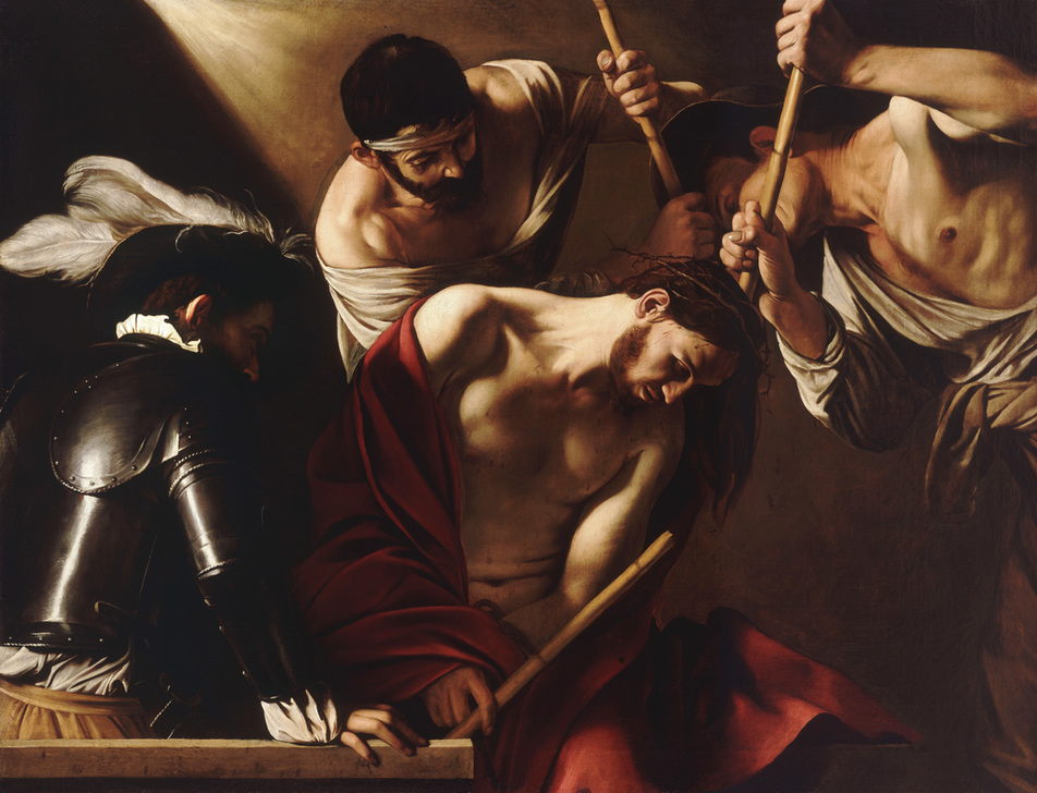 AKG8240134 Good Friday: “The crowning of Christ with the crown of thorns”, Caravaggio ©akg-images